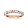 Straight Wedding Ring in 14k Rose Gold with Round Natural Diamond at Gabriel & Co.
