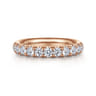 Straight Wedding Ring in 14k Rose Gold with Round Natural Diamond at Gabriel & Co.
