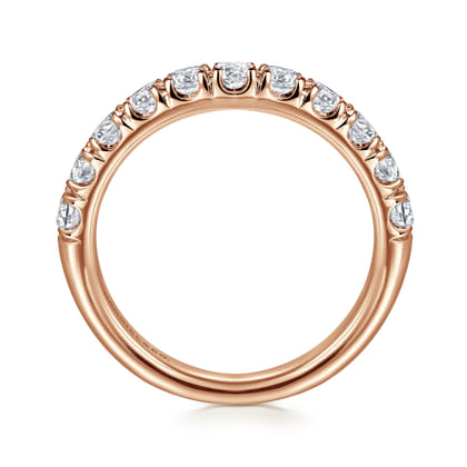 Portofino - 14K Rose Gold 11 Stone French Pave Diamond Wedding Band