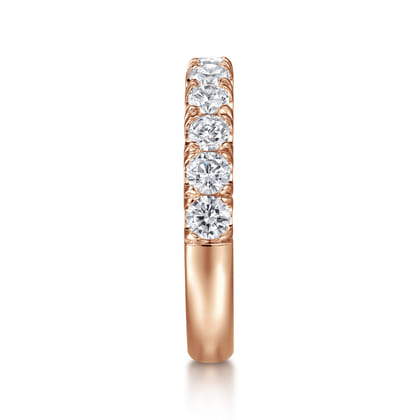 Portofino - 14K Rose Gold 11 Stone French Pave Diamond Wedding Band