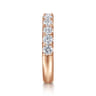 Straight Wedding Ring in 14k Rose Gold with Round Natural Diamond at Gabriel & Co.
