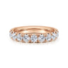 Straight Wedding Ring in 14k Rose Gold with Round Natural Diamond at Gabriel & Co.
