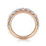 Straight Wedding Ring in 14k Rose Gold with Round Natural Diamond at Gabriel & Co.