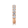 Straight Wedding Ring in 14k Rose Gold with Round Natural Diamond at Gabriel & Co.
