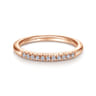 Straight Wedding Ring in 14k Rose Gold with Round Natural Diamond at Gabriel & Co.