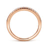 Straight Wedding Ring in 14k Rose Gold with Round Natural Diamond at Gabriel & Co.