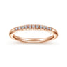 Straight Wedding Ring in 14k Rose Gold with Round Natural Diamond at Gabriel & Co.
