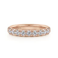 Portofino - 14K Rose Gold French Pave Set Diamond Wedding Band