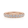 Straight Wedding Ring in 14k Rose Gold with Round Natural Diamond at Gabriel & Co.