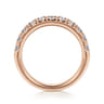 Straight Wedding Ring in 14k Rose Gold with Round Natural Diamond at Gabriel & Co.