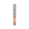 Straight Wedding Ring in 14k Rose Gold with Round Natural Diamond at Gabriel & Co.