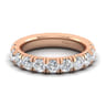 Straight Wedding Ring in 14k Rose Gold with Round Natural Diamond at Gabriel & Co.