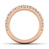 Straight Wedding Ring in 14k Rose Gold with Round Natural Diamond at Gabriel & Co.