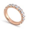 Straight Wedding Ring in 14k Rose Gold with Round Natural Diamond at Gabriel & Co.