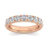Straight Wedding Ring in 14k Rose Gold with Round Natural Diamond at Gabriel & Co.