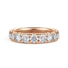 Straight Wedding Ring in 14k Rose Gold with Round Natural Diamond at Gabriel & Co.