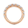 Straight Wedding Ring in 14k Rose Gold with Round Natural Diamond at Gabriel & Co.