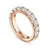 Straight Wedding Ring in 14k Rose Gold with Round Natural Diamond at Gabriel & Co.