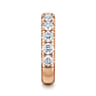 Straight Wedding Ring in 14k Rose Gold with Round Natural Diamond at Gabriel & Co.