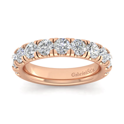 Portofino - 14K Rose Gold Round 11 Stone Diamond Anniversary Band