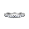 Straight Wedding Ring in 14k White Gold with Round Natural Diamond at Gabriel & Co.