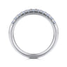 Straight Wedding Ring in 14k White Gold with Round Natural Diamond at Gabriel & Co.