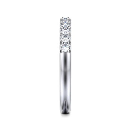Portofino - 14K White Gold 11 Stone French Pave Diamond Anniversary Band