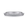 Straight Wedding Ring in 14k White Gold with Round Natural Diamond at Gabriel & Co.