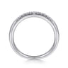 Straight Wedding Ring in 14k White Gold with Round Natural Diamond at Gabriel & Co.