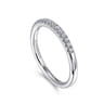 Straight Wedding Ring in 14k White Gold with Round Natural Diamond at Gabriel & Co.
