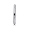 Straight Wedding Ring in 14k White Gold with Round Natural Diamond at Gabriel & Co.