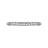 Straight Wedding Ring in 14k White Gold with Round Natural Diamond at Gabriel & Co.