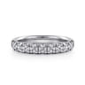 Straight Wedding Ring in 14k White Gold with Round Natural Diamond at Gabriel & Co.