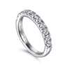 Straight Wedding Ring in 14k White Gold with Round Natural Diamond at Gabriel & Co.