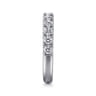 Straight Wedding Ring in 14k White Gold with Round Natural Diamond at Gabriel & Co.