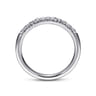 Straight Wedding Ring in 14k White Gold with Round Natural Diamond at Gabriel & Co.
