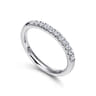 Straight Wedding Ring in 14k White Gold with Round Natural Diamond at Gabriel & Co.