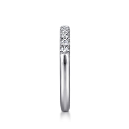 Portofino - 14K White Gold 11 Stone French Pave Diamond Wedding Band