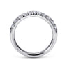 Straight Wedding Ring in 14k White Gold with Round Natural Diamond at Gabriel & Co.