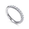 Straight Wedding Ring in 14k White Gold with Round Natural Diamond at Gabriel & Co.