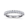 Straight Wedding Ring in 14k White Gold with Round Natural Diamond at Gabriel & Co.