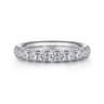 Straight Wedding Ring in 14k White Gold with Round Natural Diamond at Gabriel & Co.