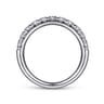 Straight Wedding Ring in 14k White Gold with Round Natural Diamond at Gabriel & Co.