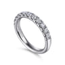 Straight Wedding Ring in 14k White Gold with Round Natural Diamond at Gabriel & Co.