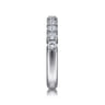 Straight Wedding Ring in 14k White Gold with Round Natural Diamond at Gabriel & Co.