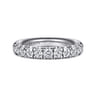 Straight Wedding Ring in 14k White Gold with Round Natural Diamond at Gabriel & Co.