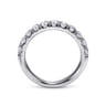 Straight Wedding Ring in 14k White Gold with Round Natural Diamond at Gabriel & Co.