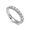 Straight Wedding Ring in 14k White Gold with Round Natural Diamond at Gabriel & Co.