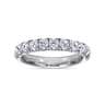Straight Wedding Ring in 14k White Gold with Round Natural Diamond at Gabriel & Co.