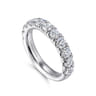 Straight Wedding Ring in 14k White Gold with Round Natural Diamond at Gabriel & Co.